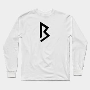 B – Greek Mythology - Black Letter B Long Sleeve T-Shirt